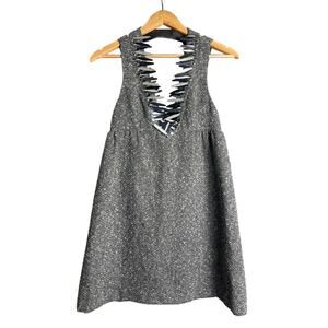 Anna Sue Size 1 for Target Tweed Wool Blend Jagged Sequin Jumper Dress